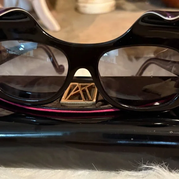 Anna-Karin Karlsson black and purple leopard preowned sunglasses - Picture 11 of 16